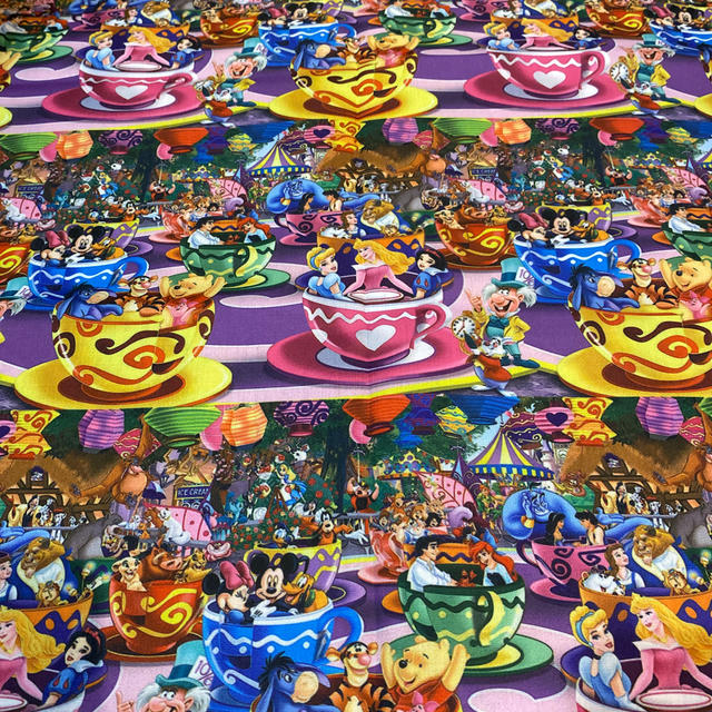 Disney(ディズニー)のディズニー　プリンセス　キャラクター　ハギレ ハンドメイドの素材/材料(生地/糸)の商品写真