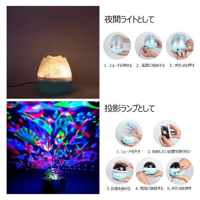 プロジェクターライト 投影ランプ 回転可能 インテリア/住まい/日用品のライト/照明/LED(その他)の商品写真