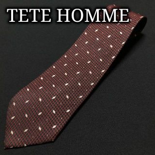 テットオム(TETE HOMME)のテットオム ドットチェック ネイビー＆レッド ネクタイ A102-T25(ネクタイ)