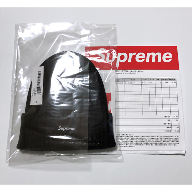 新品 Supreme Overdyed Beanie ブラック ビーニー