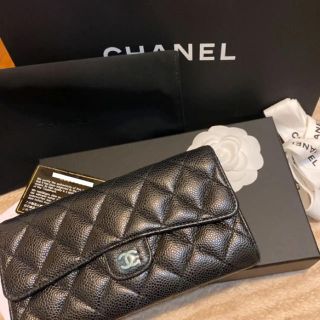 シャネル(CHANEL)のシャネル　マトラッセ　長財布　キャビアスキン(財布)