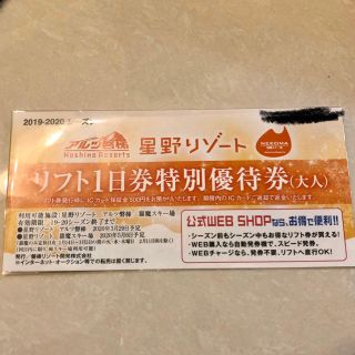 アルツ磐梯 猫魔スキー場 共通リフト1日引換券 リフト券 1枚 星野リゾート(スキー場)