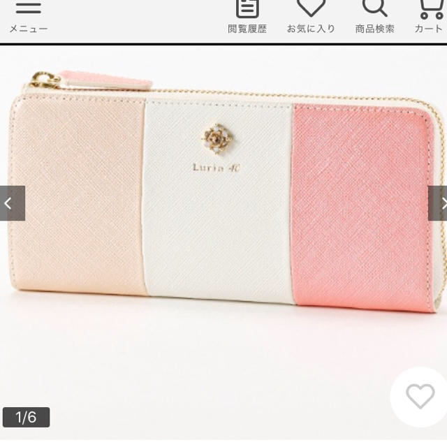 Luria4℃ 長財布 チャーム付き ♡-