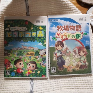 ウィー(Wii)の牧場物語 やすらぎの樹　どうぶつの森　セット(家庭用ゲームソフト)