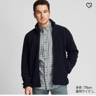 ユニクロ(UNIQLO)の新品未使用★ユニクロフリースフルジップジャケット　メンズ　Ｍサイズ　ネイビー (その他)