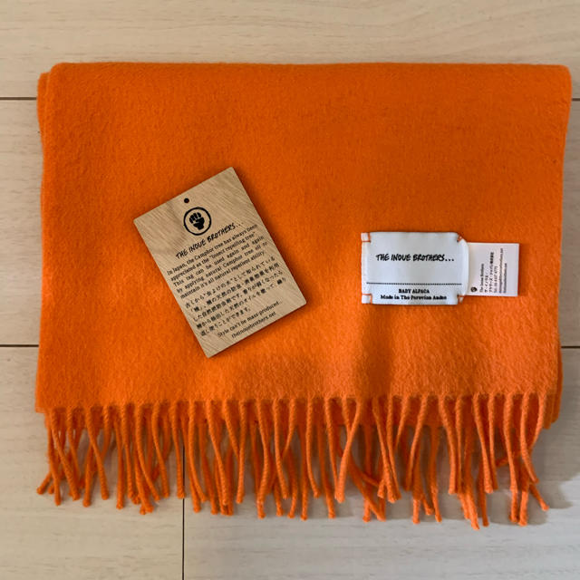 THE INOUE BROTHERS Brushed Scarf ORANGE - マフラー