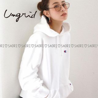 ungrid    Championフード刺繍ビッグスウェット　新品