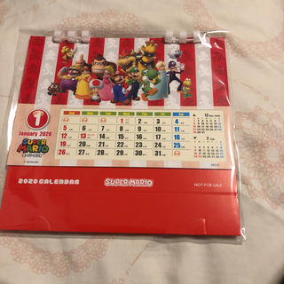 ニンテンドウ(任天堂)のスーパーマリオ　卓上　カレンダー(カレンダー/スケジュール)