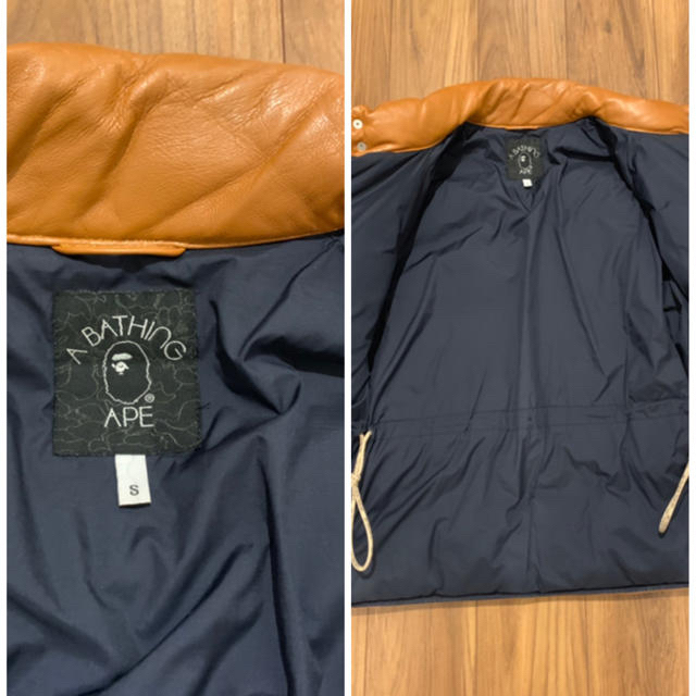 A BATHING APE(アベイシングエイプ)のBAPE シープスキンレザーダウン　 メンズのジャケット/アウター(ダウンジャケット)の商品写真