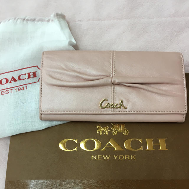 COACH コーチ 長財布 ライトピンク