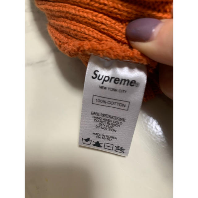 Supreme(シュプリーム)のsupreme ビーニー　オレンジ2019ss メンズの帽子(ニット帽/ビーニー)の商品写真