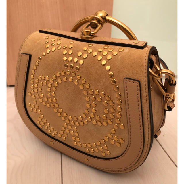 Chloe(クロエ)のChloe スモールブレスレットバッグ　レザー&スエードバッグ レディースのバッグ(ハンドバッグ)の商品写真