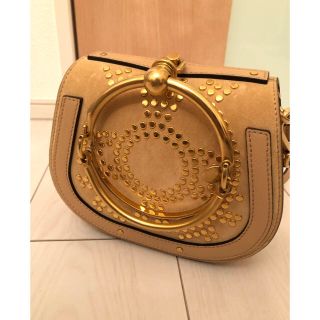 クロエ(Chloe)のChloe スモールブレスレットバッグ　レザー&スエードバッグ(ハンドバッグ)