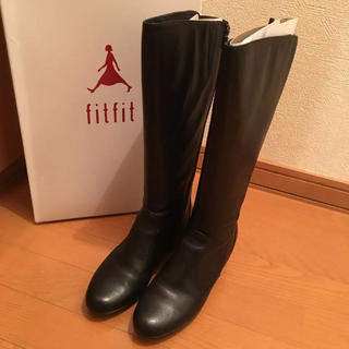 フィットフィット(fitfit)のfitfit 黒 ブーツ ロング(ブーツ)