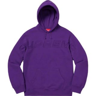 シュプリーム(Supreme)の【新品XL】Supreme Set In Logo Hooded 紫(パーカー)