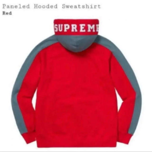 【新品M】Supreme Paneled Crewneck 赤