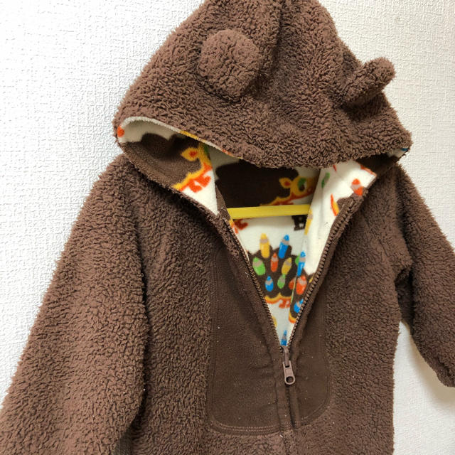 Bit'z(ビッツ)の【bit'z】もこもこカバーオール、無印レギンス キッズ/ベビー/マタニティのベビー服(~85cm)(カバーオール)の商品写真