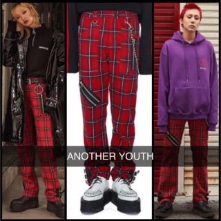 バブルス(Bubbles)のANOTHERYOUTH check strap pants チェックパンツ(その他)