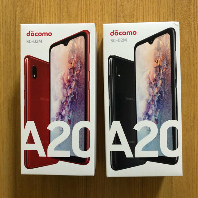 Galaxy - Galaxy A20 SC02Mセット　 ブラック&レッドまとめ売り