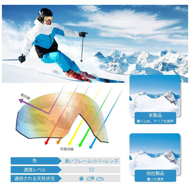 スキーゴーグル  スポーツ/アウトドアのスキー(その他)の商品写真