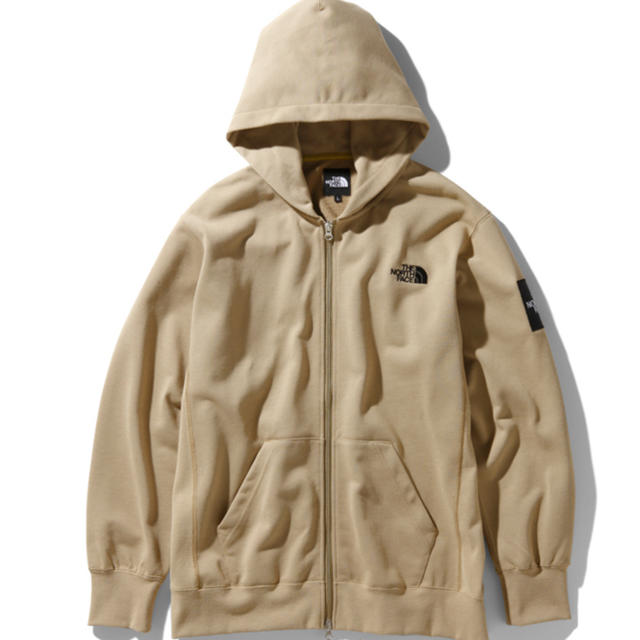 THE NORTH FACE(ザノースフェイス)のノースフェイス　スクエアロゴフルジップ　ツイルベージュ　XXLサイズ メンズのトップス(パーカー)の商品写真