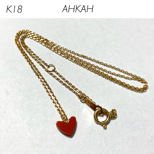 AHKAH K18 ティランハートネックレス AHKAH K18 ティランハートネックレス
