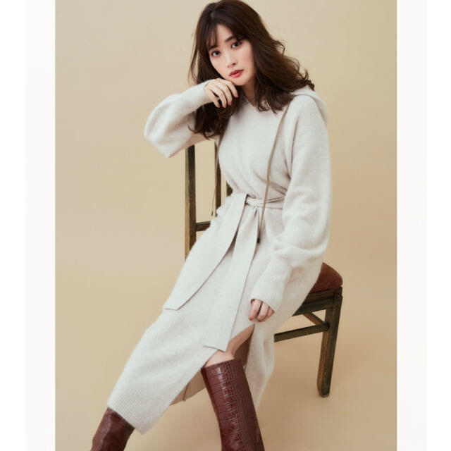 Her lip to♡ Relax Hooded Knit Dress