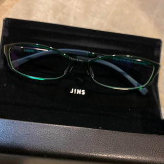 ジンズ(JINS)のJINS PC メガネ 眼鏡 緑 グリーン(サングラス/メガネ)