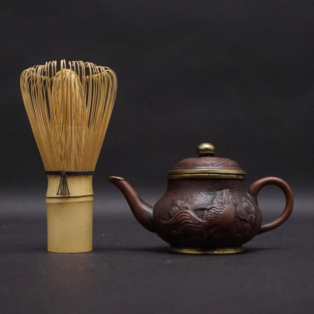 中国茶壺　朱泥急須　ティーポット　煎茶道具　中国美術　古玩　茶道具　紫砂