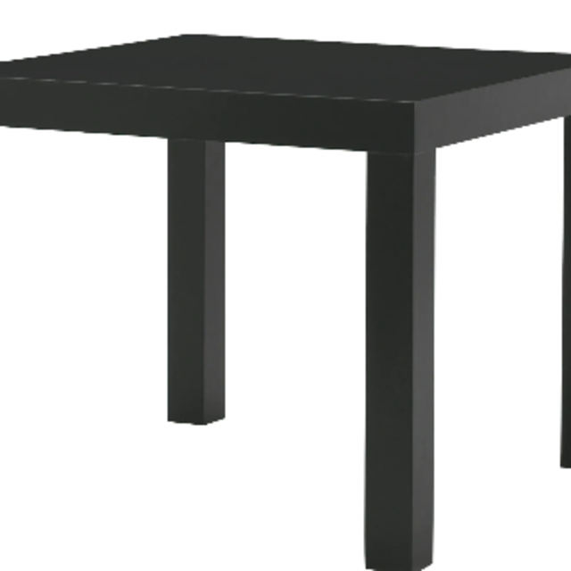 IKEA(イケア)の(新品・未使用品)IKEA　サイドテーブル55cm×55cm　ブラック インテリア/住まい/日用品の机/テーブル(コーヒーテーブル/サイドテーブル)の商品写真