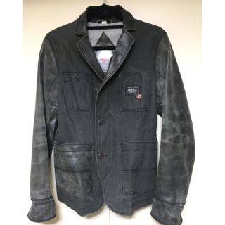 ディーゼル(DIESEL)の定価￥66,960 国内正規品 DIESEL ディーゼル ヴィンテージ加工 袖革(レザージャケット)