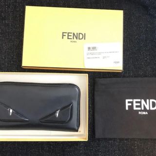 フェンディ(FENDI)のFENDI フェンディ　長財布　モンスター　ブラックレザー(長財布)