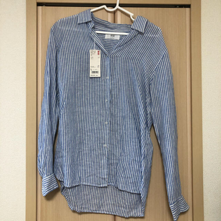 ユニクロ(UNIQLO)のユニクロ　リネンストラップシャツ(シャツ/ブラウス(長袖/七分))