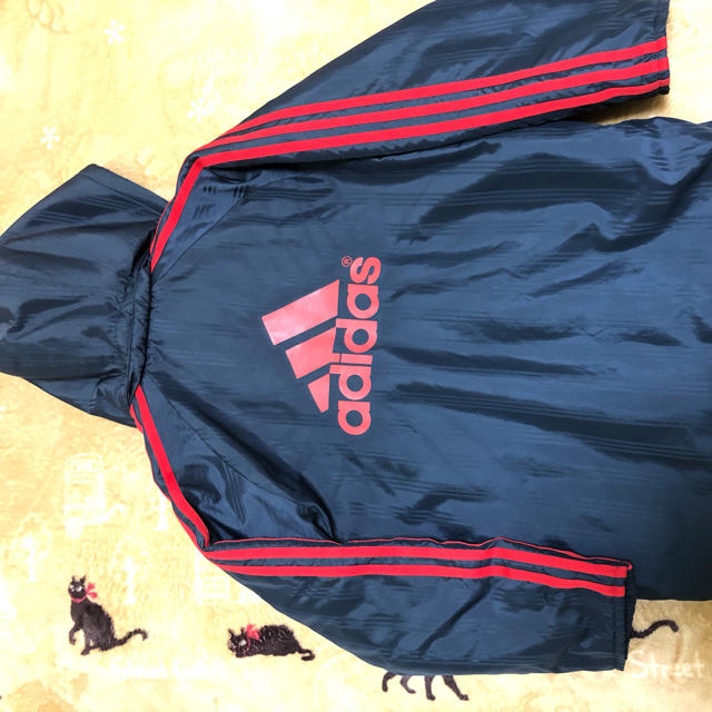 adidas(アディダス)の【美品】アディダス adidas ベンチコート ロングコート 140 男の子 キッズ/ベビー/マタニティのキッズ服男の子用(90cm~)(コート)の商品写真