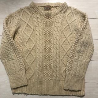 インバーアラン(INVERALLAN)のIRELAND製　HAND KNIT フィッシャーマンセーター　ニット　古着(ニット/セーター)