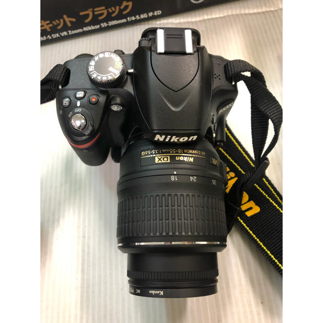 Nikon(ニコン)のおうたん様　専用nikon D3200 18-55mm vr ダブルズームキット スマホ/家電/カメラのカメラ(デジタル一眼)の商品写真