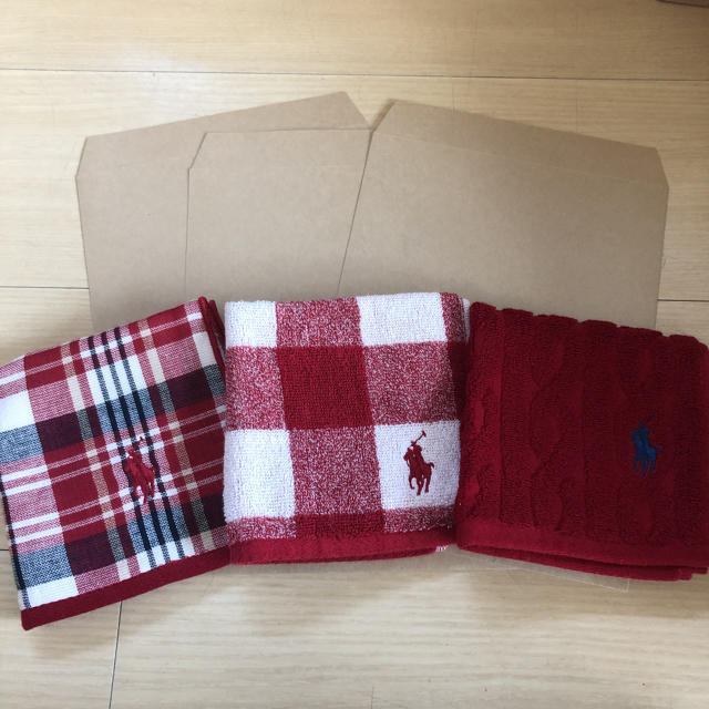 Ralph Lauren(ラルフローレン)のラルフローレン タオルハンカチ 3枚 レディースのファッション小物(ハンカチ)の商品写真