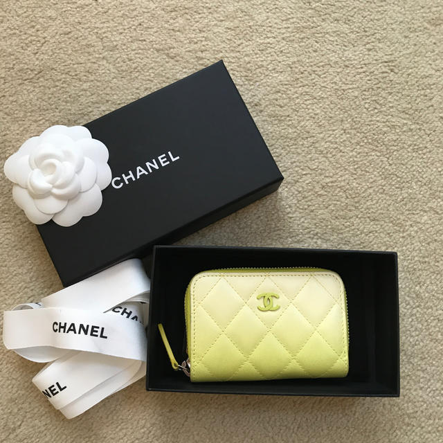 CHANEL コインケース　イエロー　小銭入れ　極美品　値下げ！