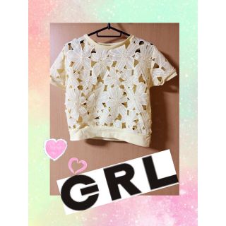 グレイル(GRL)のGRLグレイル♡フラワー半袖♡激安！(Tシャツ(半袖/袖なし))