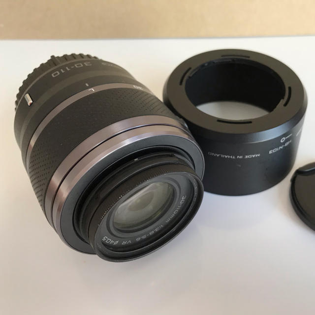 Nikon(ニコン)のニコン Nikon1 30-110mm 望遠レンズ フード付き ブラック 中古品 スマホ/家電/カメラのカメラ(レンズ(ズーム))の商品写真