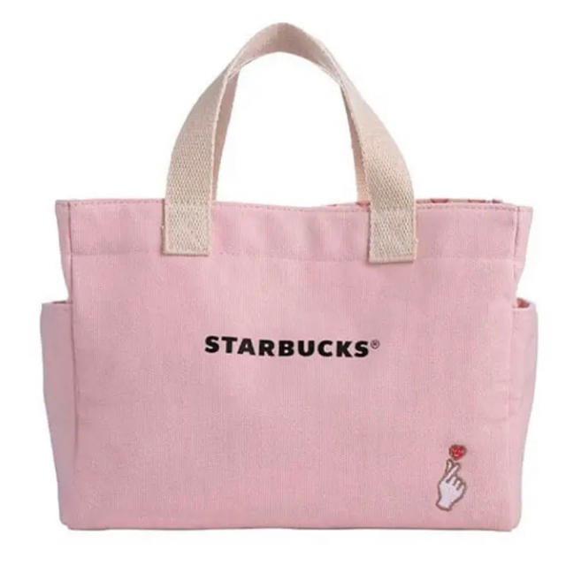 Starbucks Coffee(スターバックスコーヒー)のスターバックス トートバッグ 台湾 ピンク バレンタイン 新品 期間限定 レディースのバッグ(トートバッグ)の商品写真