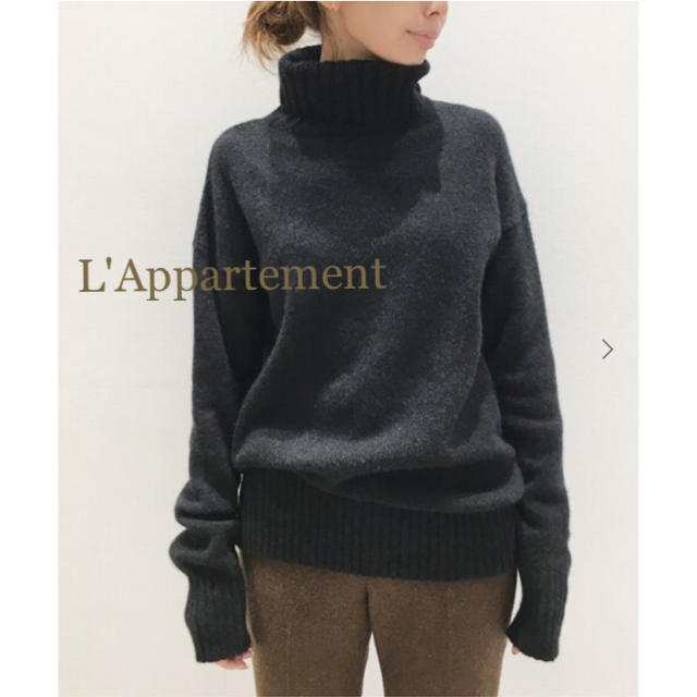 新品タグ付⭐️ L'Appartement T/N ベーシックニット ブラックニット/セーター