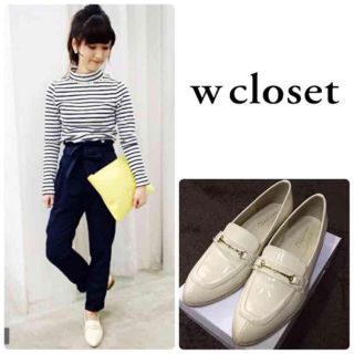 ダブルクローゼット(w closet)のw closet ローファー 白(ローファー/革靴)