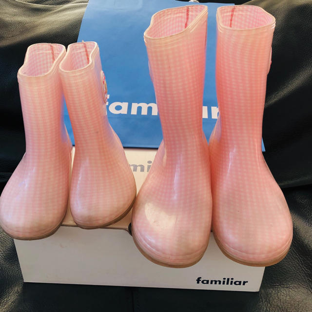 familiar(ファミリア)のfamiliar レインブーツ 18cm USED キッズ/ベビー/マタニティのキッズ靴/シューズ(15cm~)(長靴/レインシューズ)の商品写真