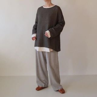 ドゥーズィエムクラス(DEUXIEME CLASSE)のargue  SOFT WOOL GAUZE PULLOVER/BLACK(ニット/セーター)