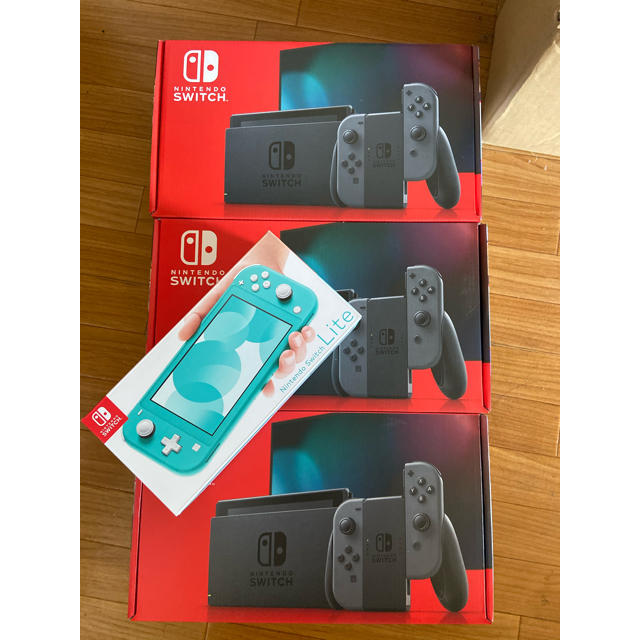 新型Nintendo switch グレー×3 lite×1 本体