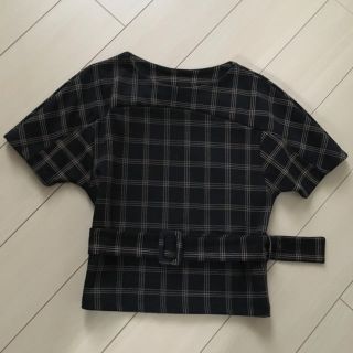 ザラ(ZARA)のザラ　チェックトップス(カットソー(半袖/袖なし))