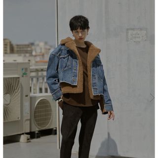 アメリヴィンテージ(Ameri VINTAGE)のMOUTON LAYERED DENIM JACKET(Gジャン/デニムジャケット)