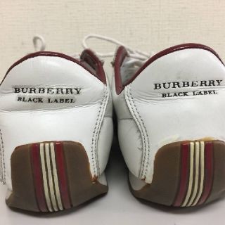 バーバリーブラックレーベル(BURBERRY BLACK LABEL)の【良好 訳あり】【希少】バーバリー　ブラックレーベル レザー シューズ(スニーカー)