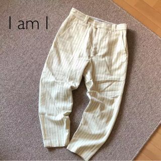 アイアムアイ(I am I)のストライプ ウール テーパードパンツ(カジュアルパンツ)